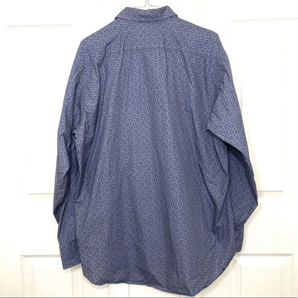 Thomas Dean Button Down Shirt Long sleeve Retro 70’s Funky Pattern size XL - Picture 4 of 12